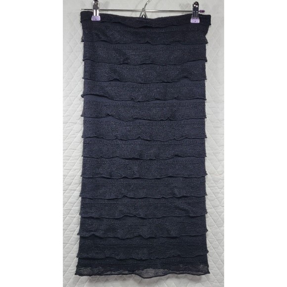 Vixen Women's Bodycon Tube Dress Ruffled Strapless Short Black Clubwear Dress - Picture 1 of 13